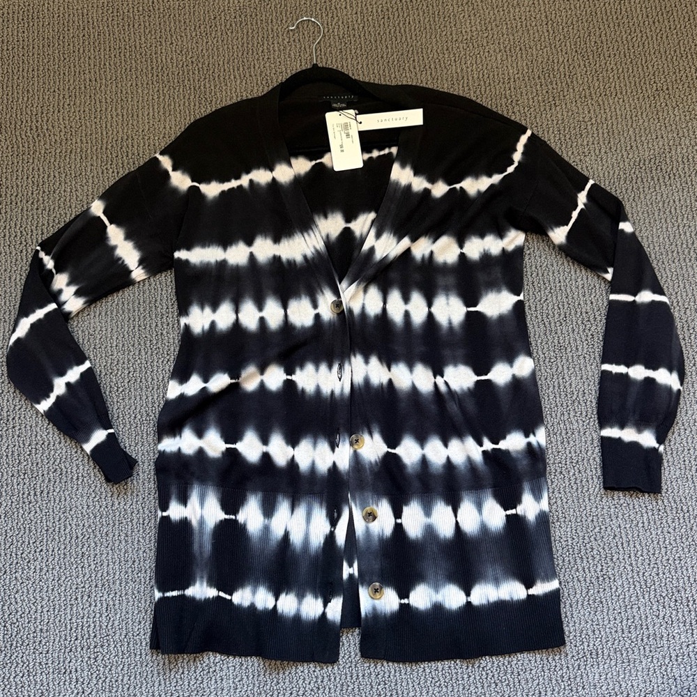 Sanctuary Monochrome Tie-Dye Cardigan